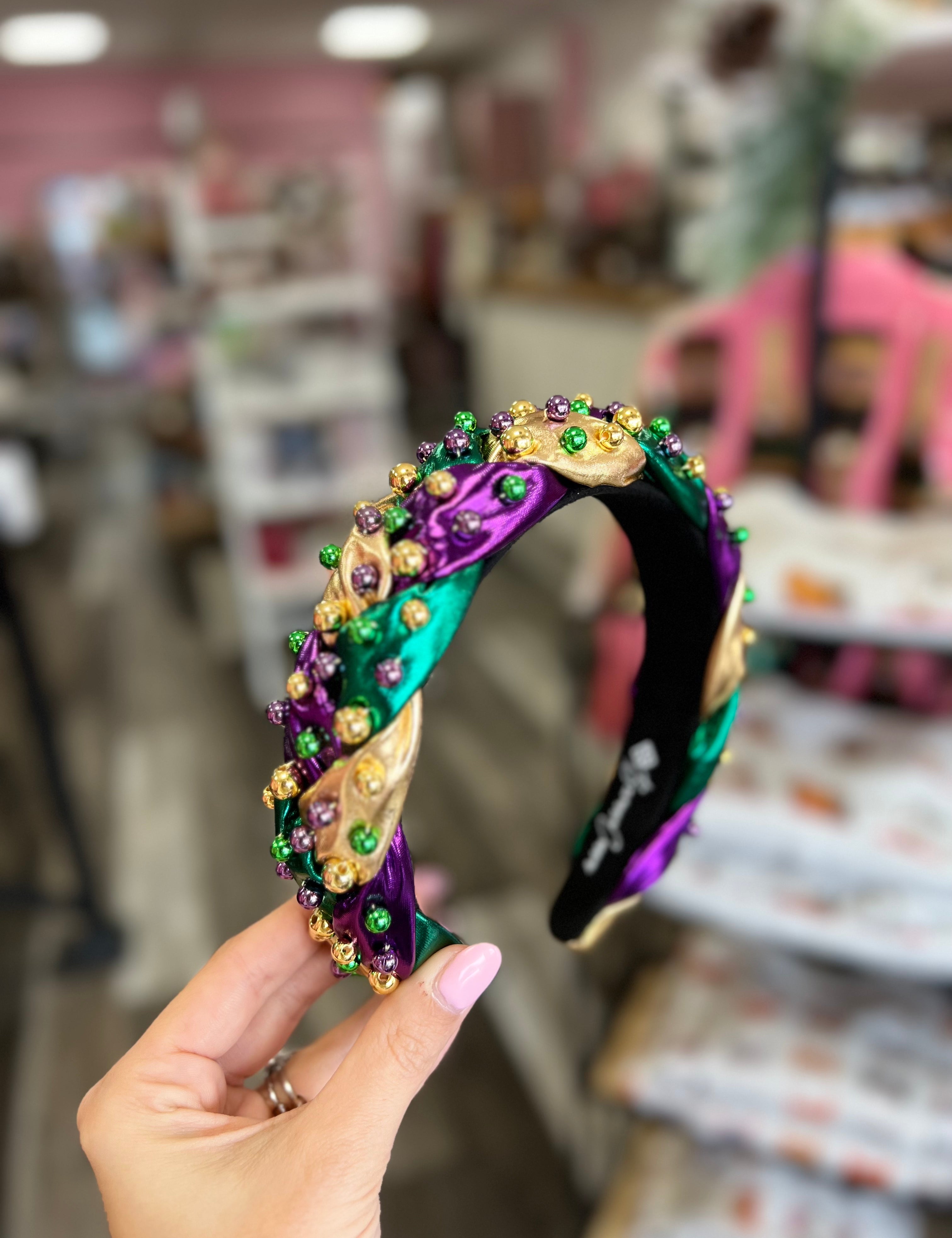 Mardi Gras Braided Headband