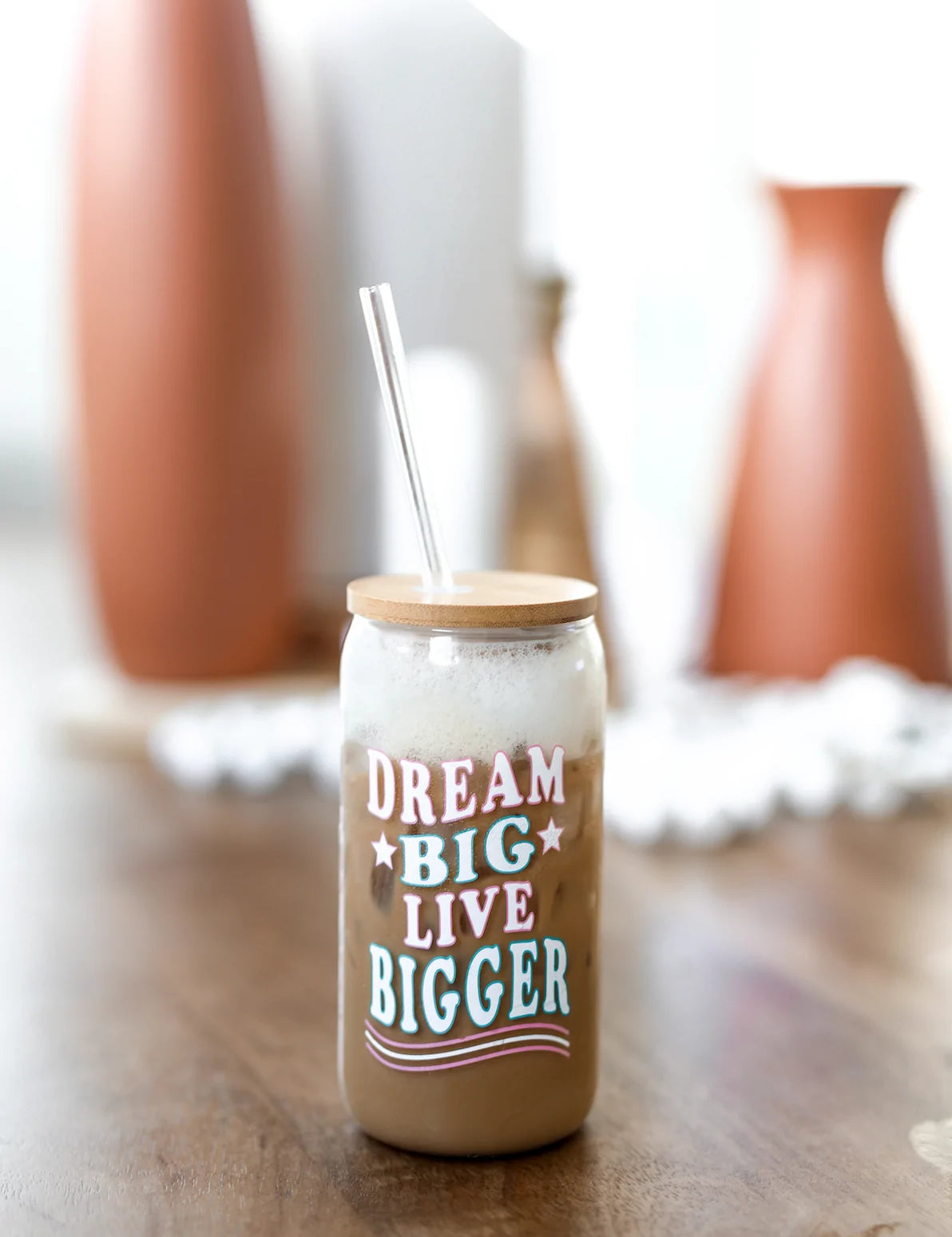 Iced Coffee Tumbler - Dream Big Live Bigger