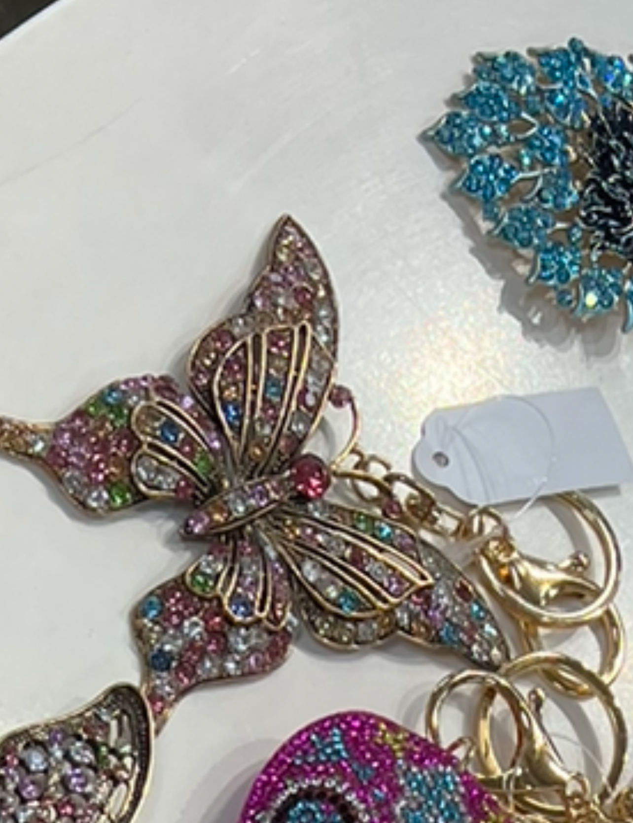 Multi Color Butterfly Keychain