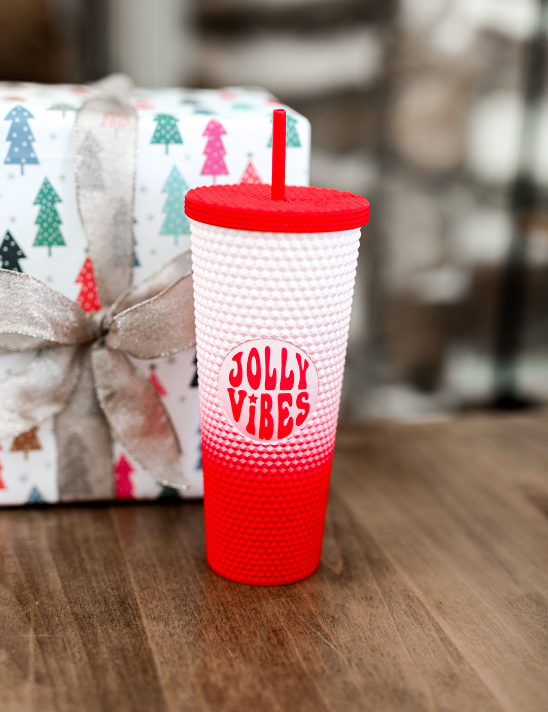 Jolly Vibes Textured Tumbler