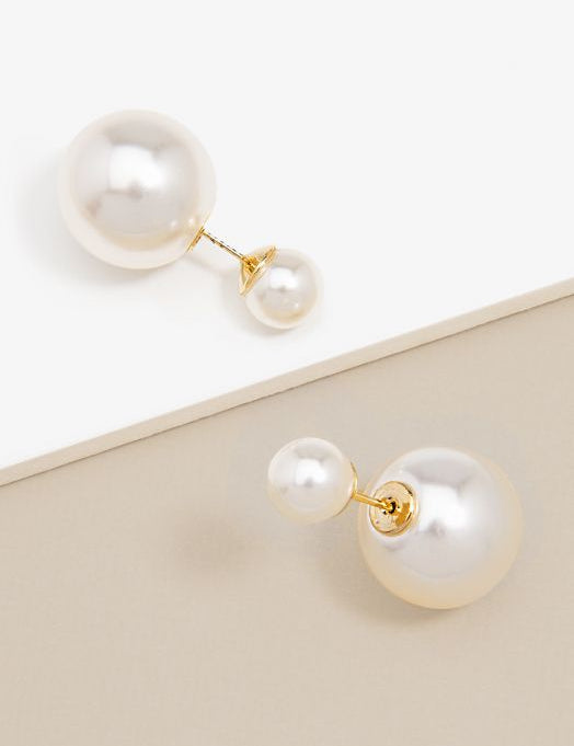 It Takes Two Double Pearl Earring